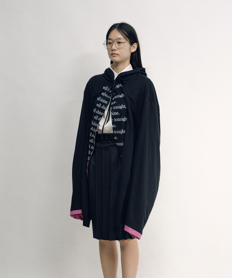 もけい Y-3 (ワイスリー) グラフィックプリント ジッパーポケット付き