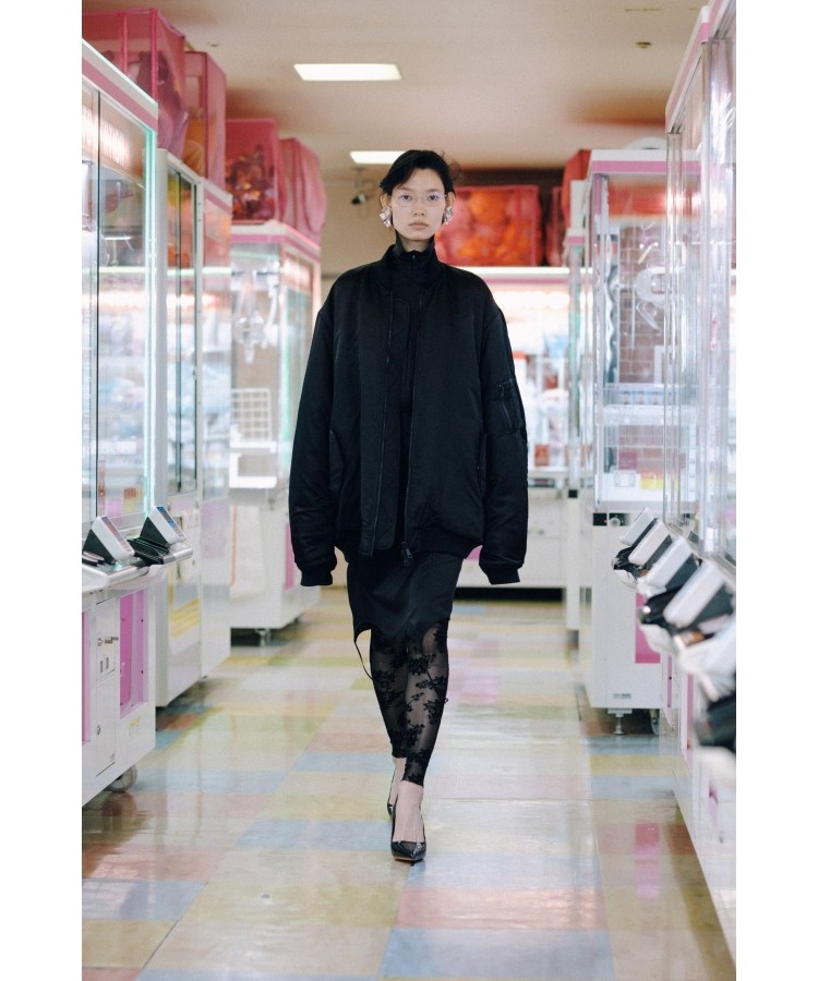 Silk Facing Bomber Jacket