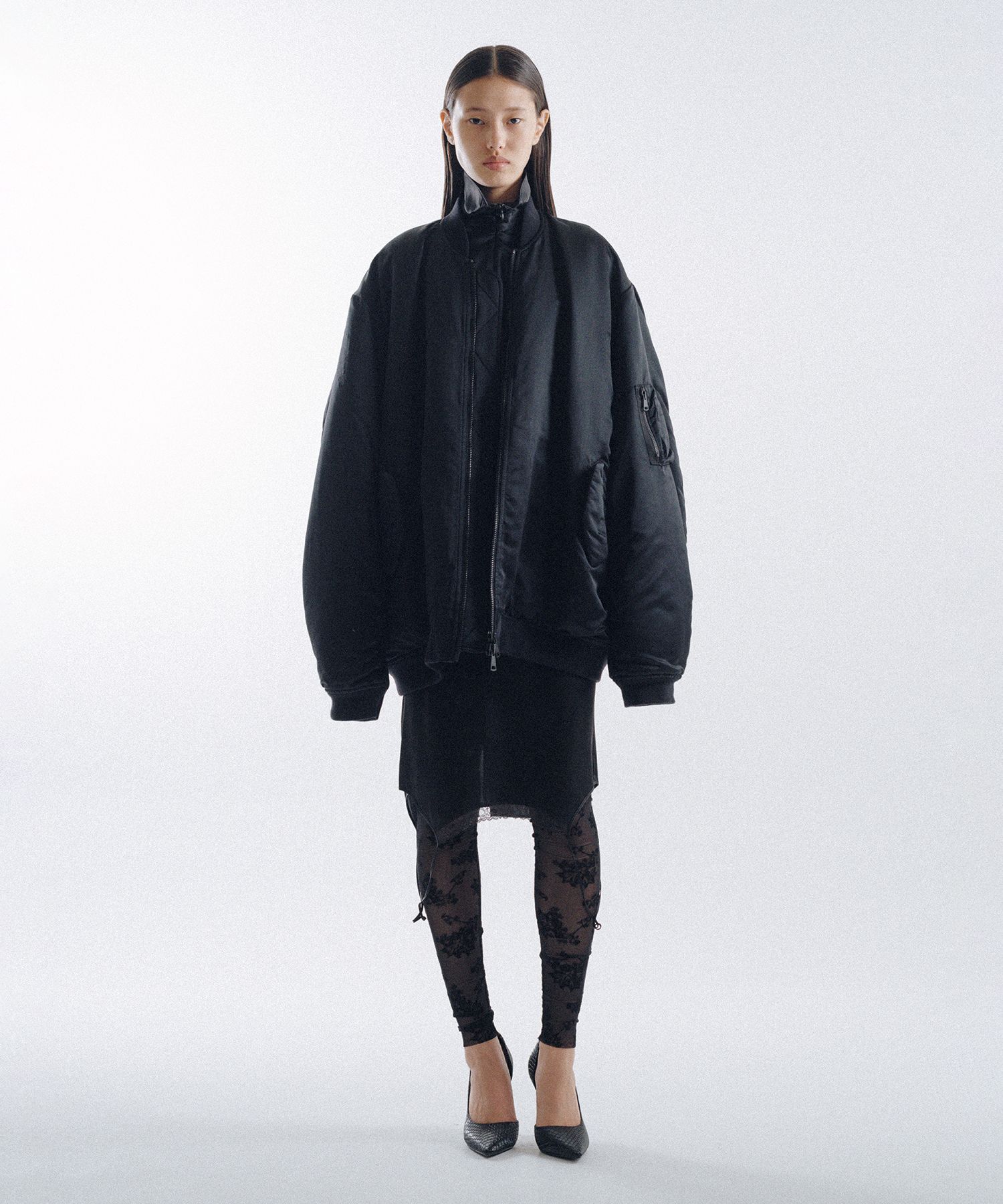 Silk Facing Bomber Jacket