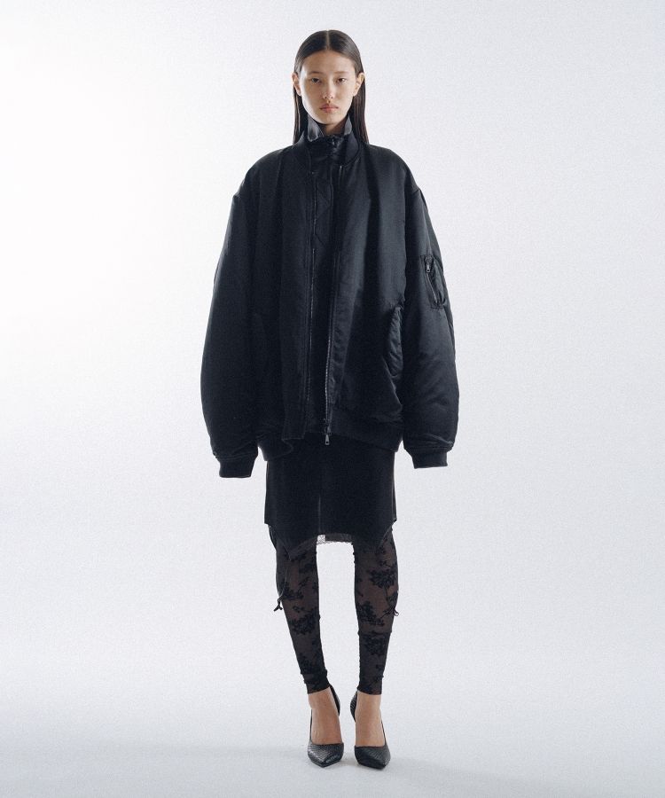 Silk Facing Bomber Jacket