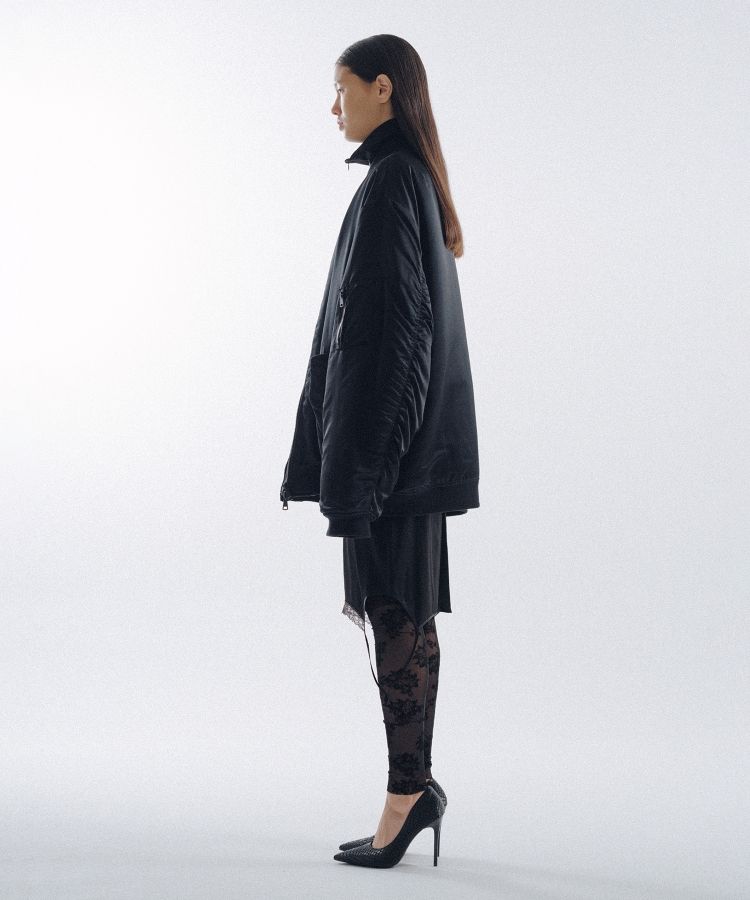 Silk Facing Bomber Jacket