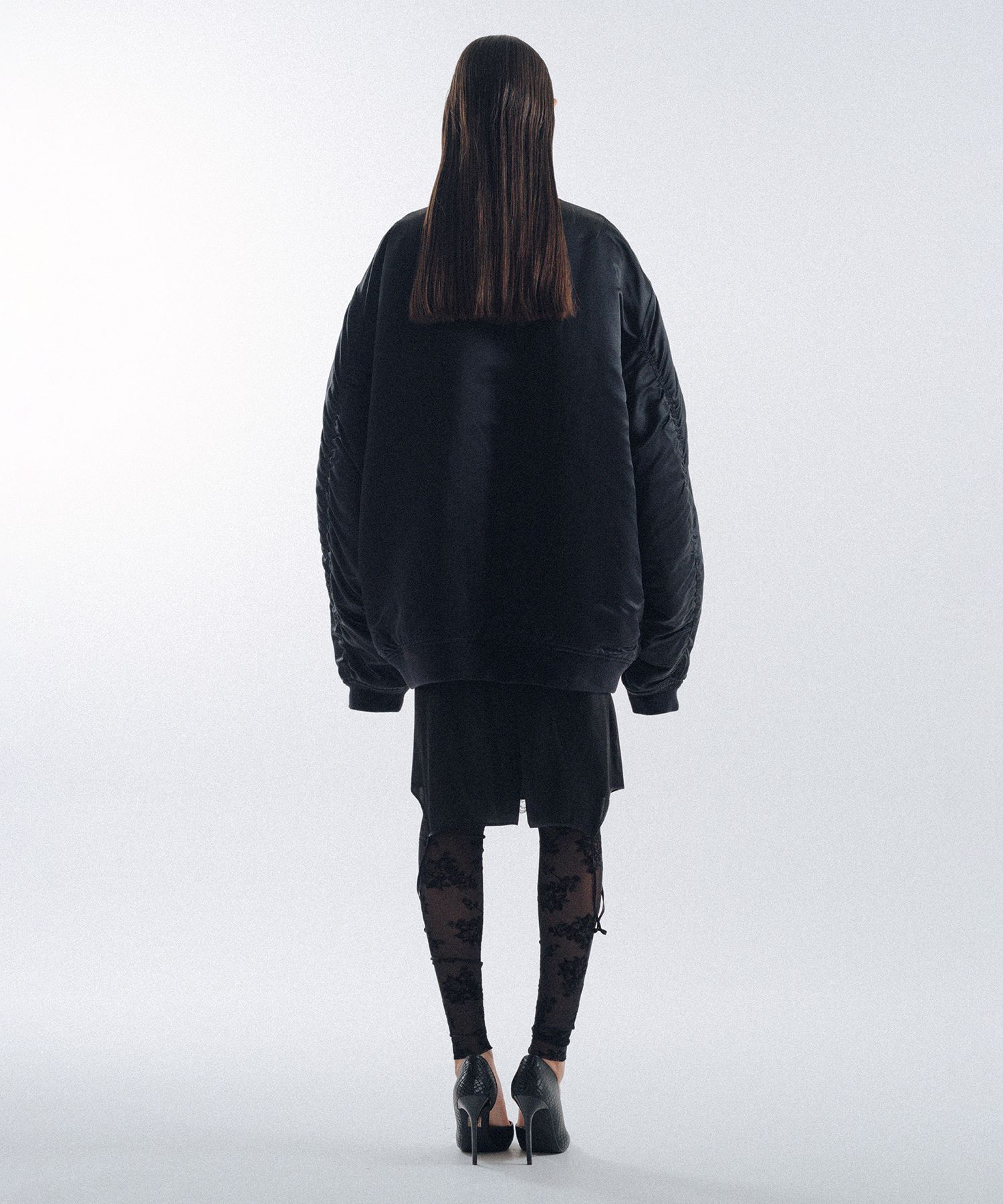 Silk Facing Bomber Jacket