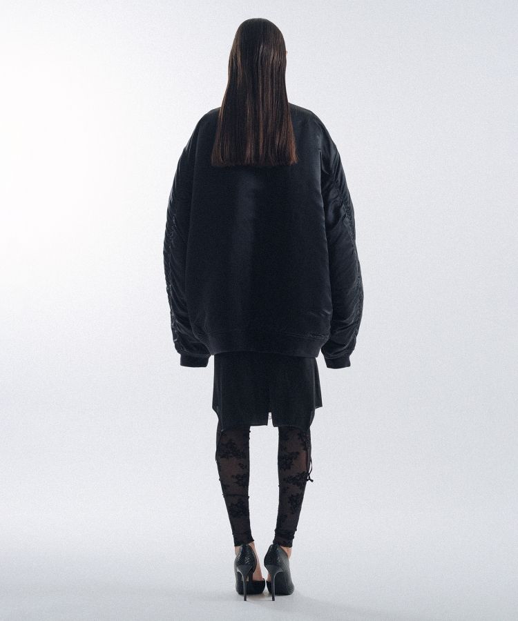 Silk Facing Bomber Jacket