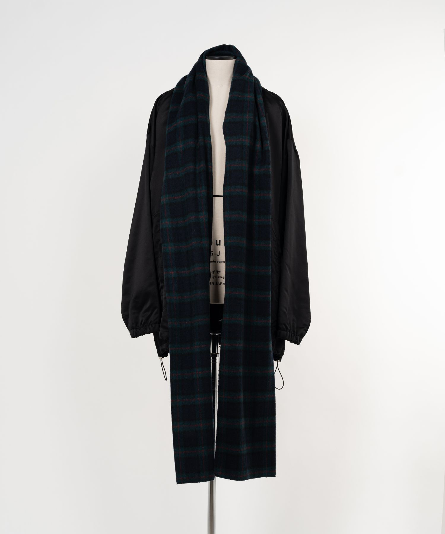 Silk Facing Hooded Scarf Jacket