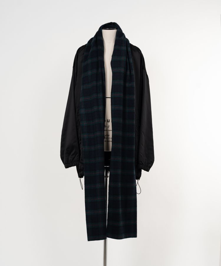 Silk Facing Hooded Scarf Jacket