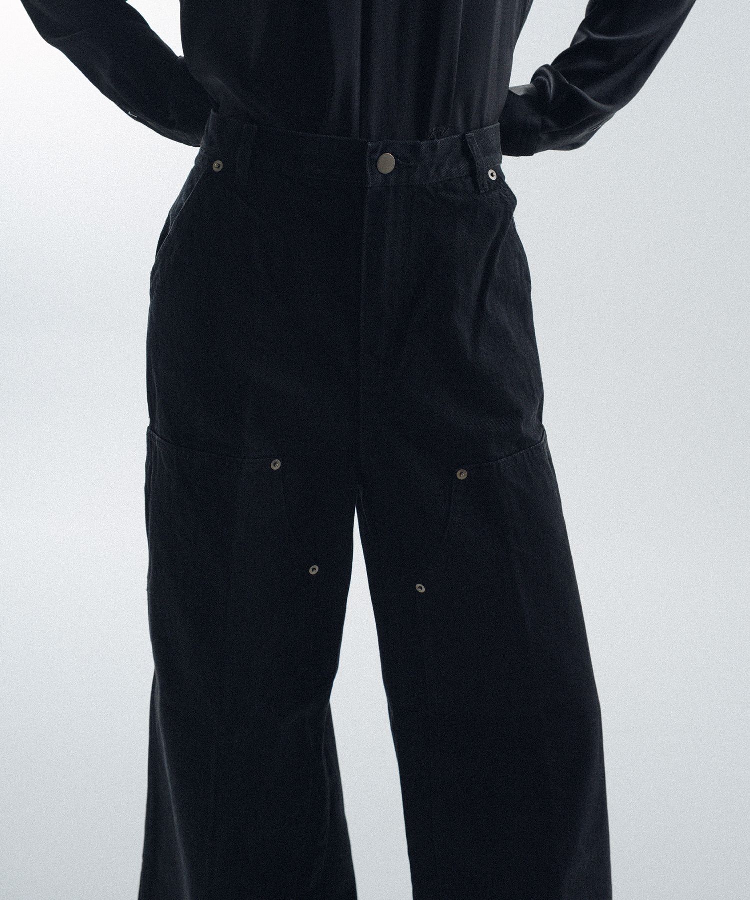 Double Knee Denim Pants