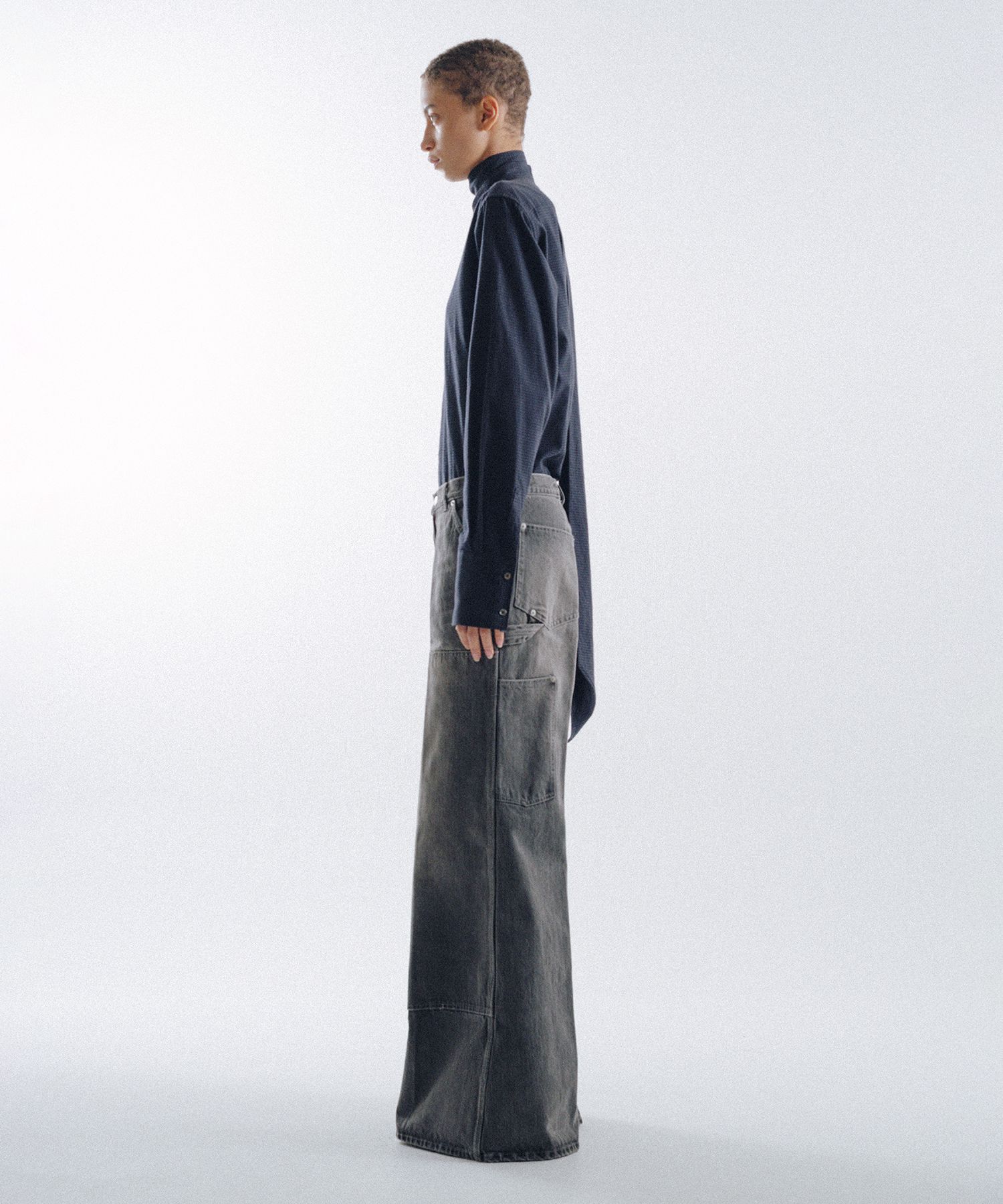 Double Knee Denim Pants