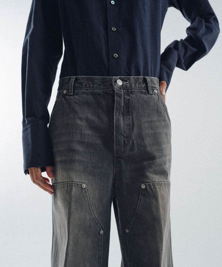 Double Knee Denim Pants