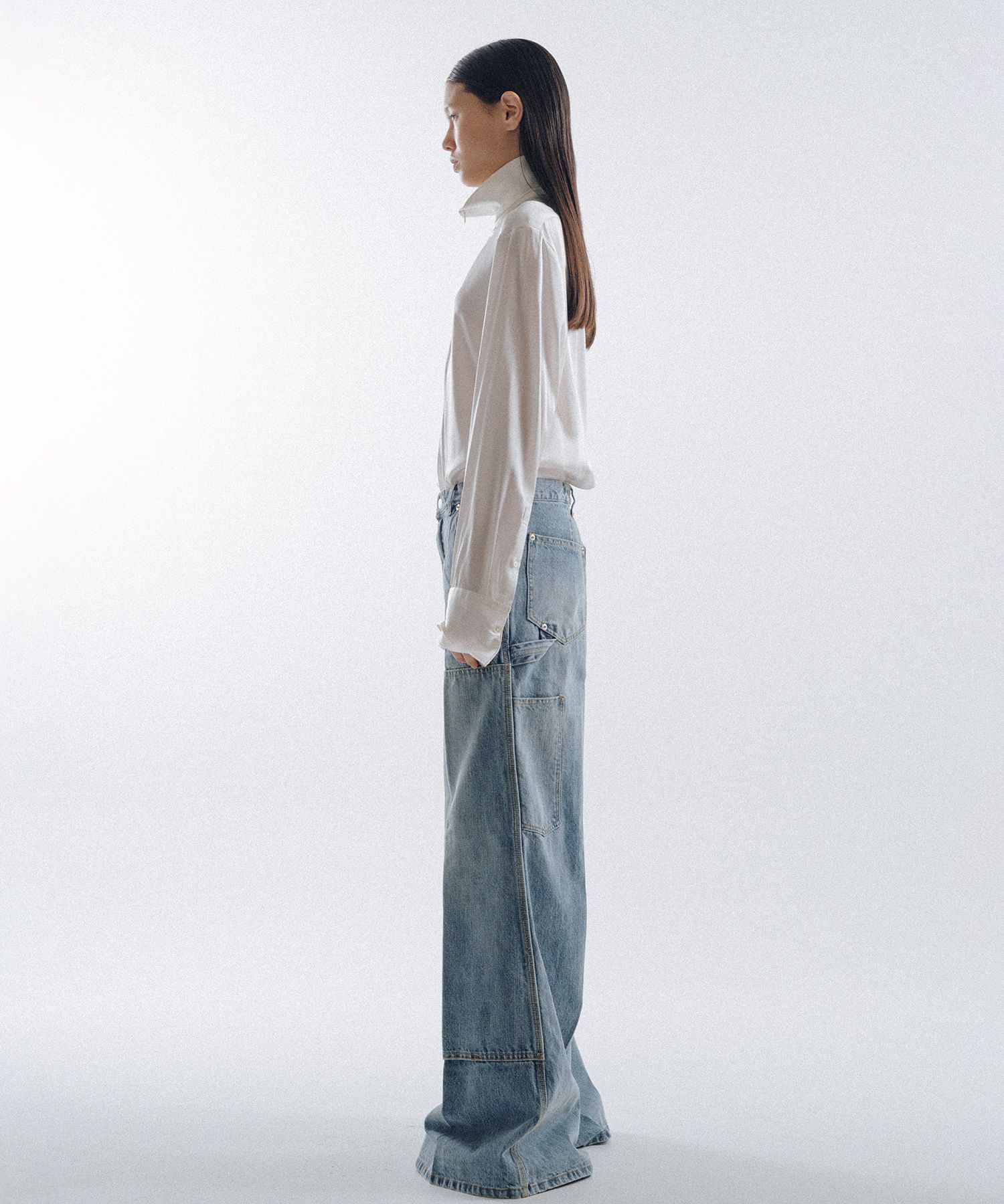 Double Knee Denim Pants