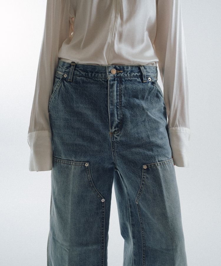 Double Knee Denim Pants