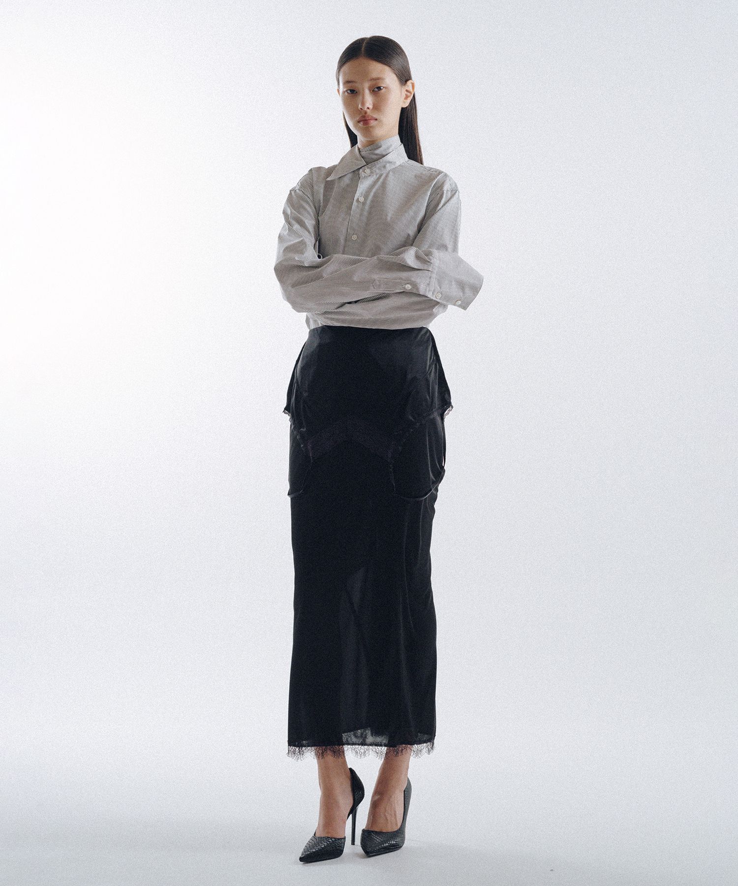 Drooping Slip Maxi Skirt