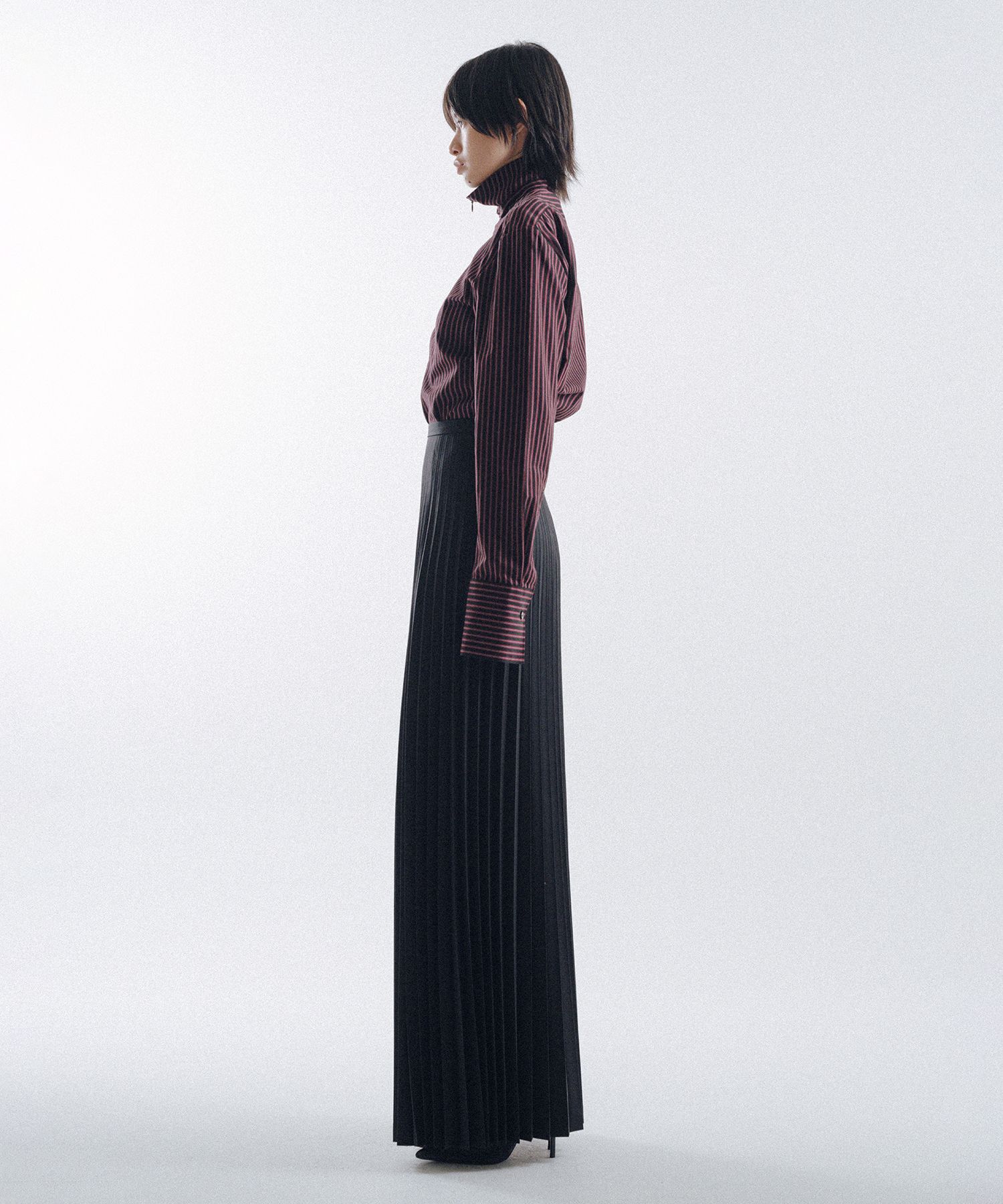 Delicately Pleated Long Skirt