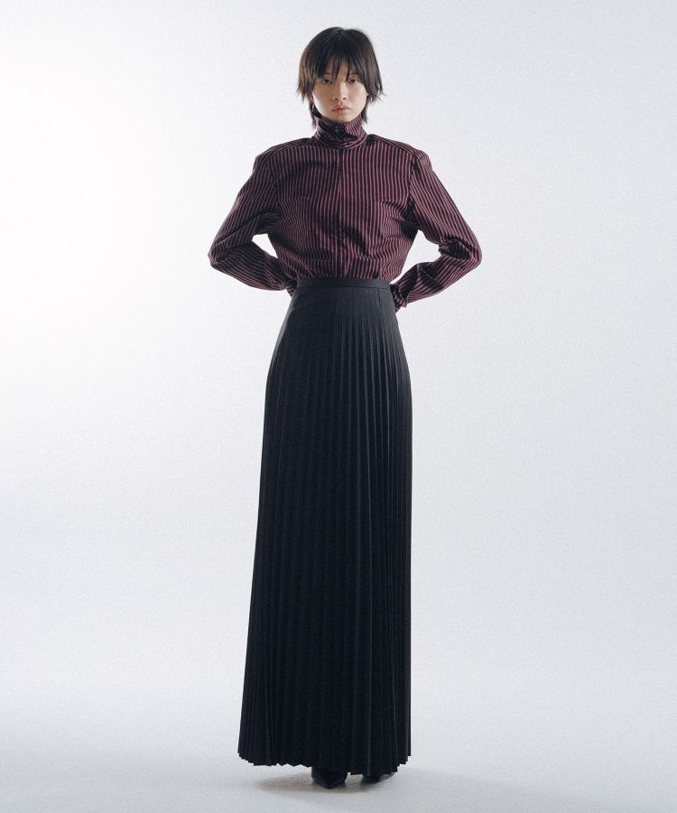 Delicately Pleated Long Skirt