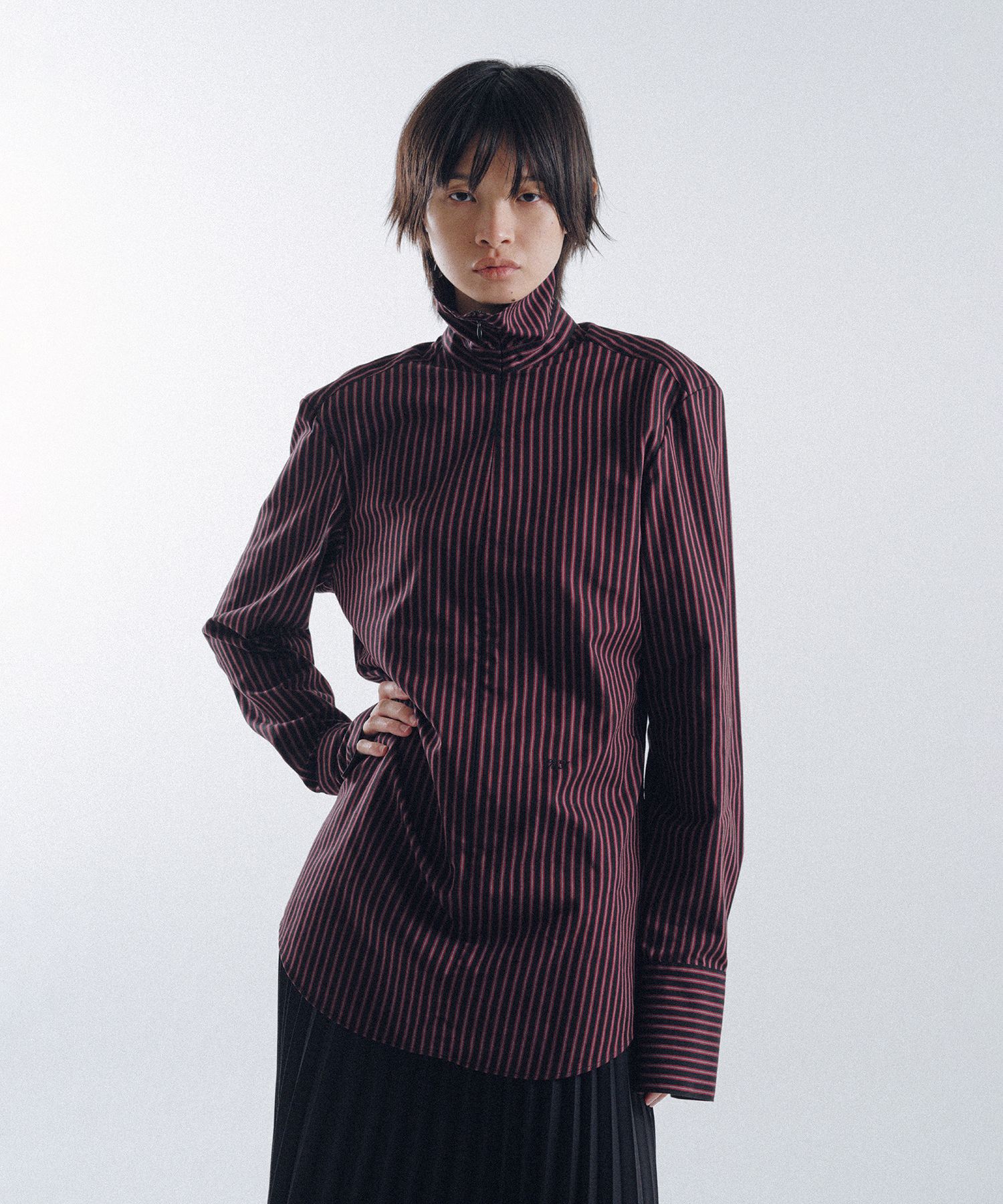 Stripe Sim-Ple Zip Shirt