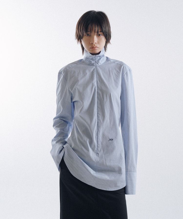 Stripe Sim-Ple Zip Shirt