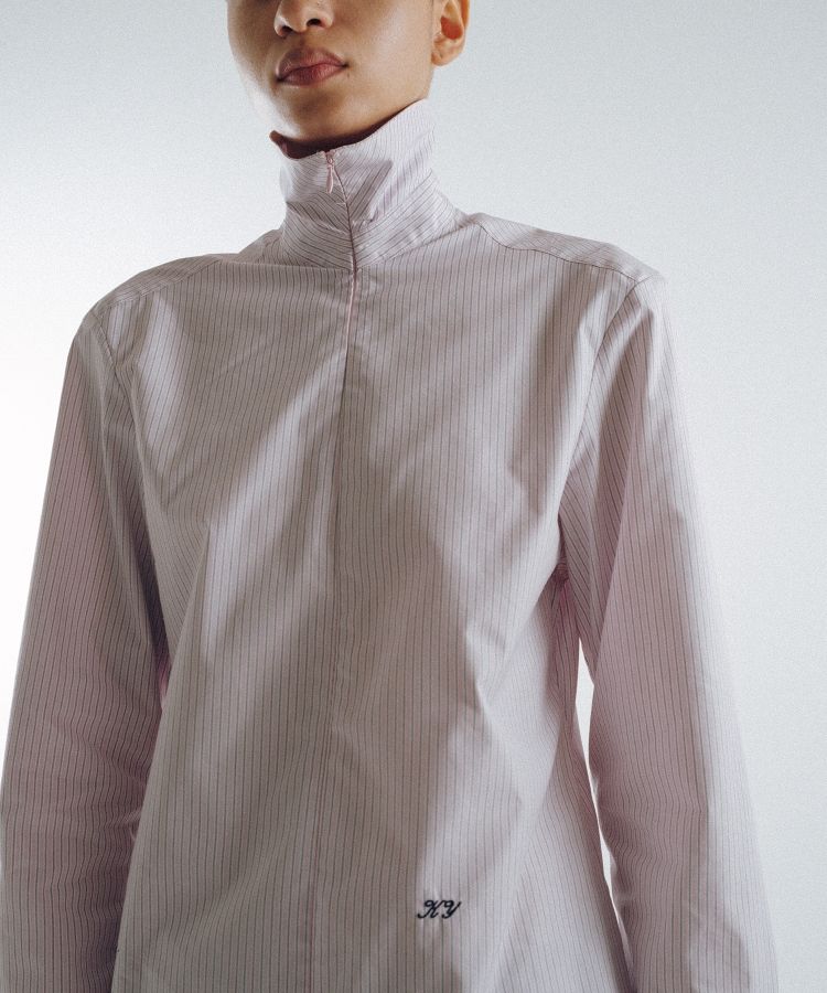 Stripe Sim-Ple Zip Shirt
