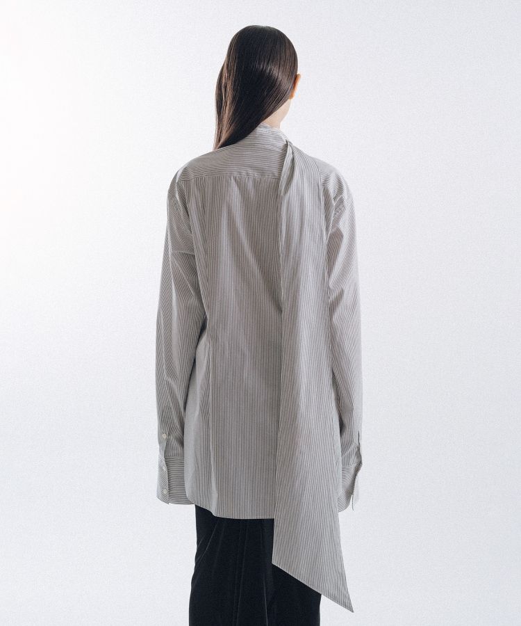 Stripe Long Collar Shirt