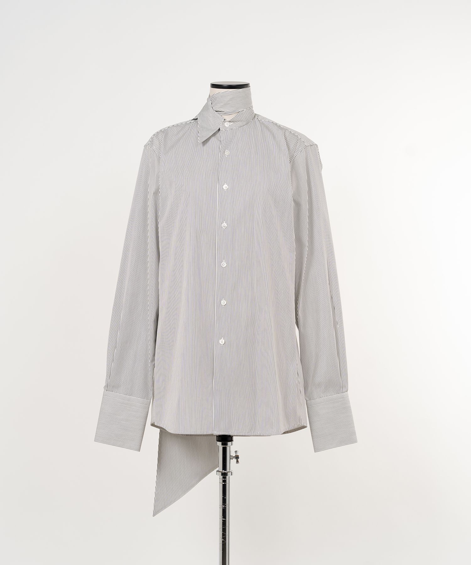 Stripe Long Collar Shirt