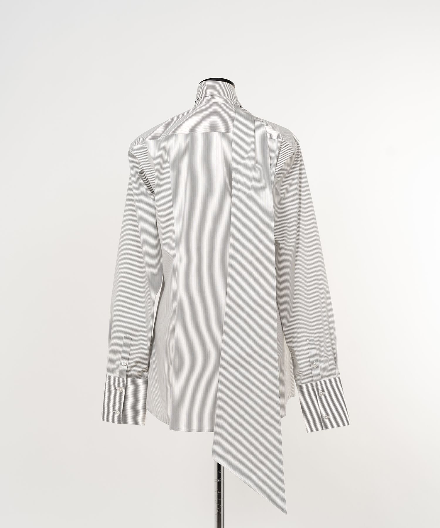 Stripe Long Collar Shirt