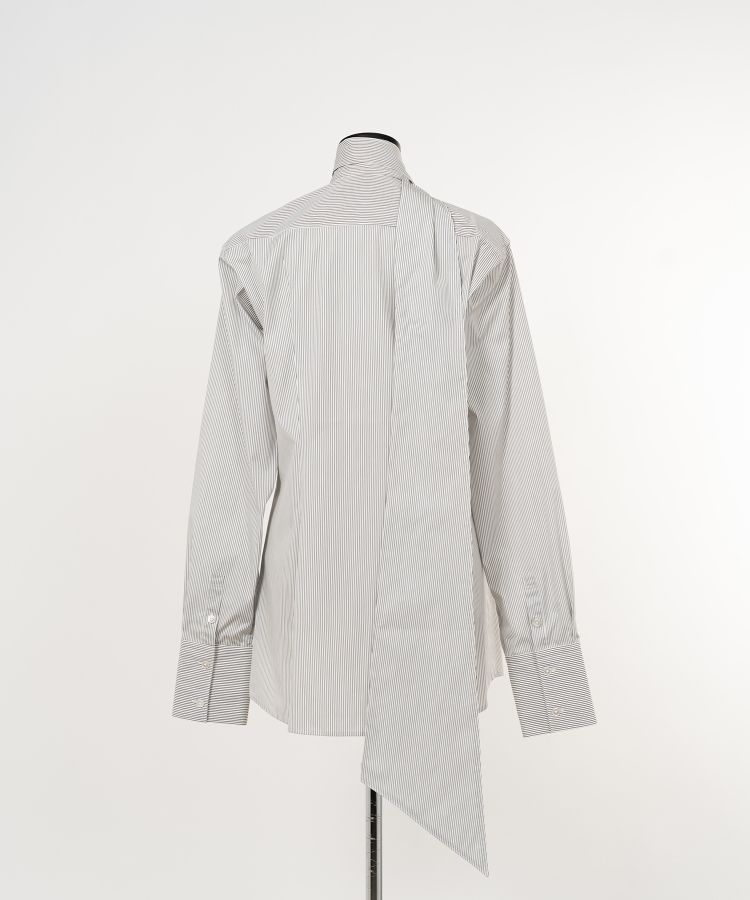 Stripe Long Collar Shirt