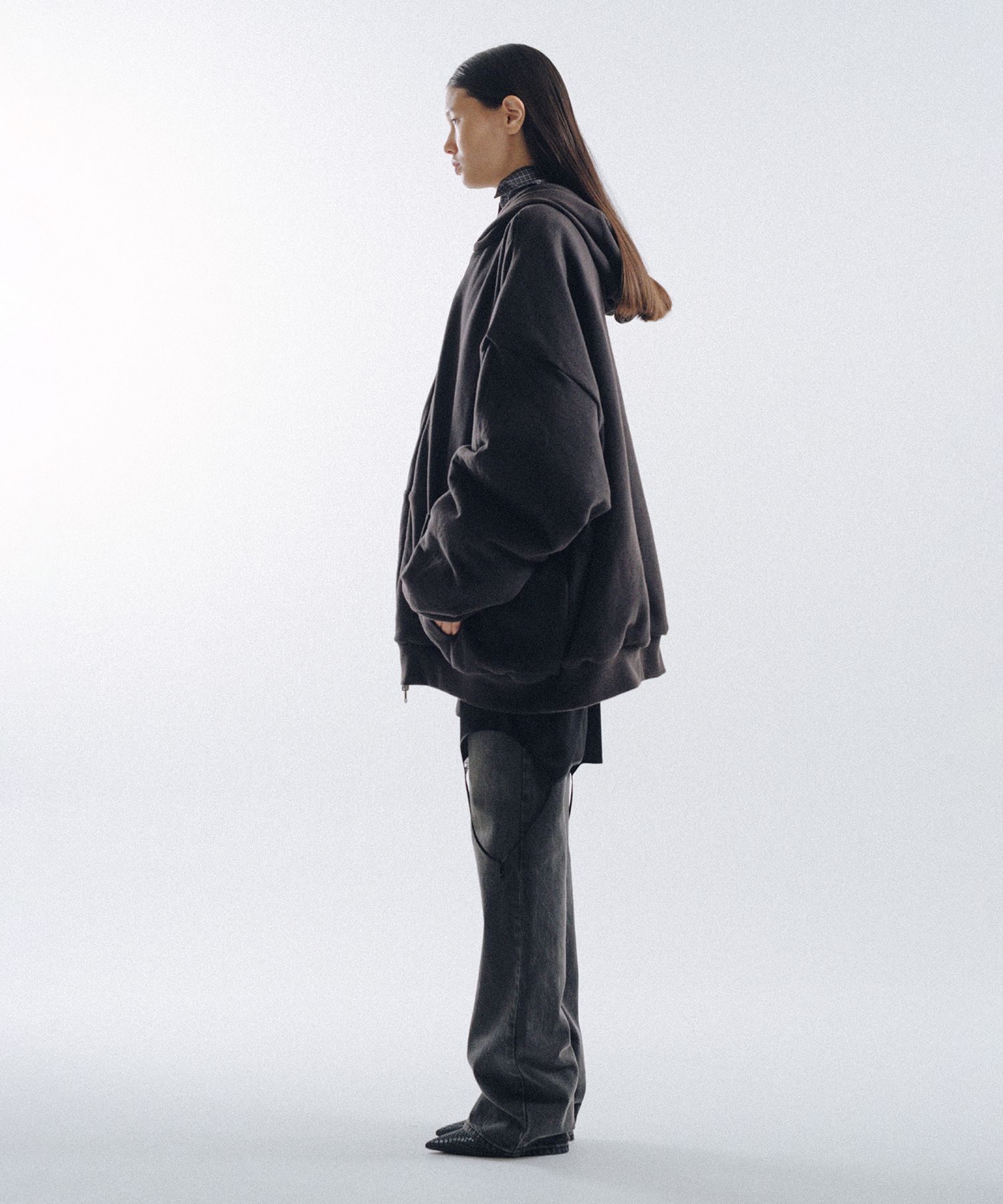 Quilted Silk Lining Hoodie