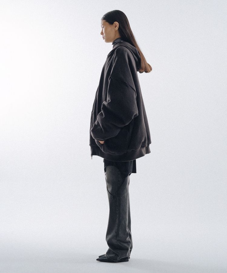 Quilted Silk Lining Hoodie