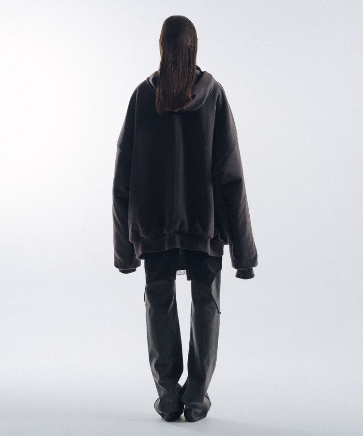 Quilted Silk Lining Hoodie