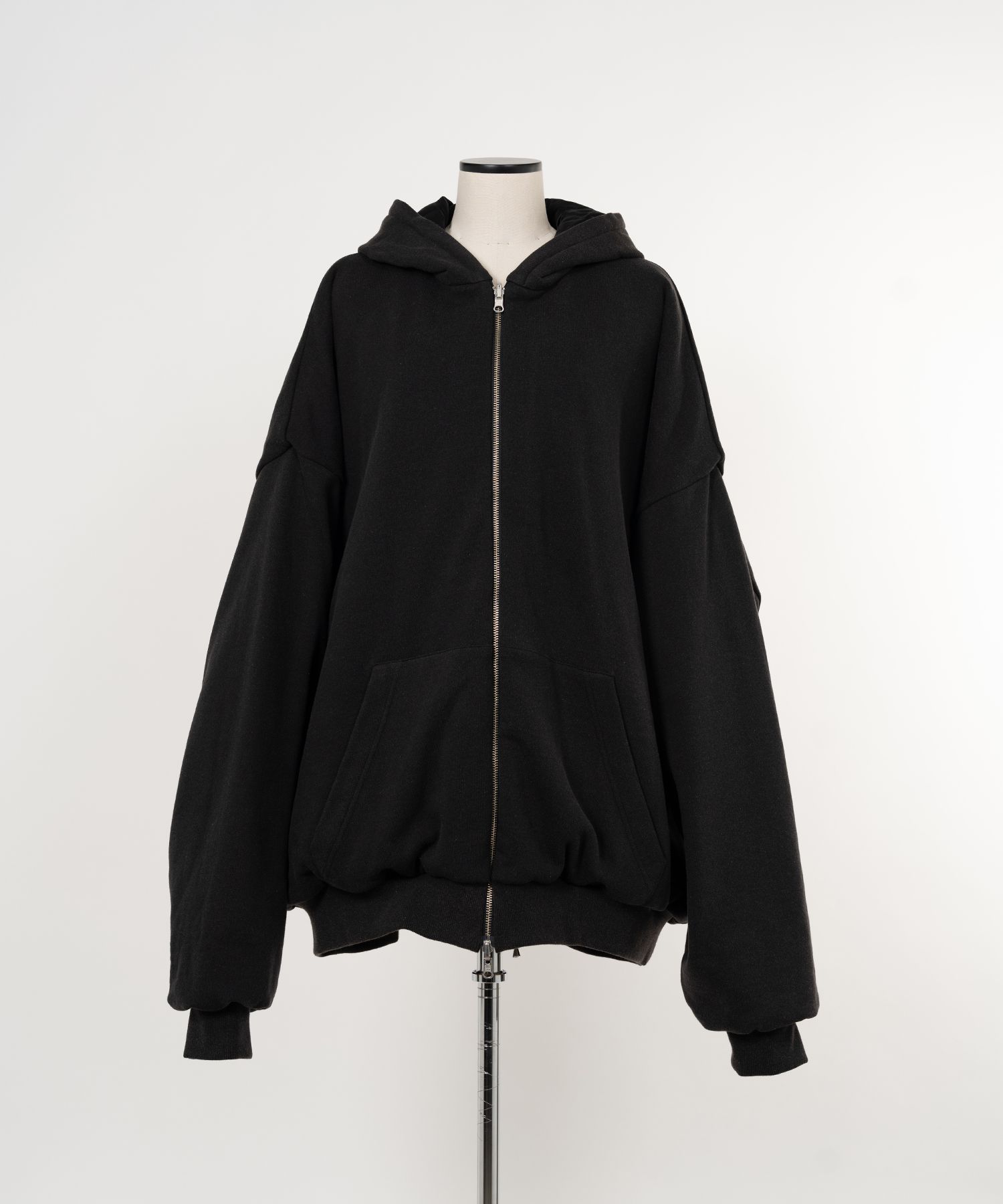 Quilted Silk Lining Hoodie