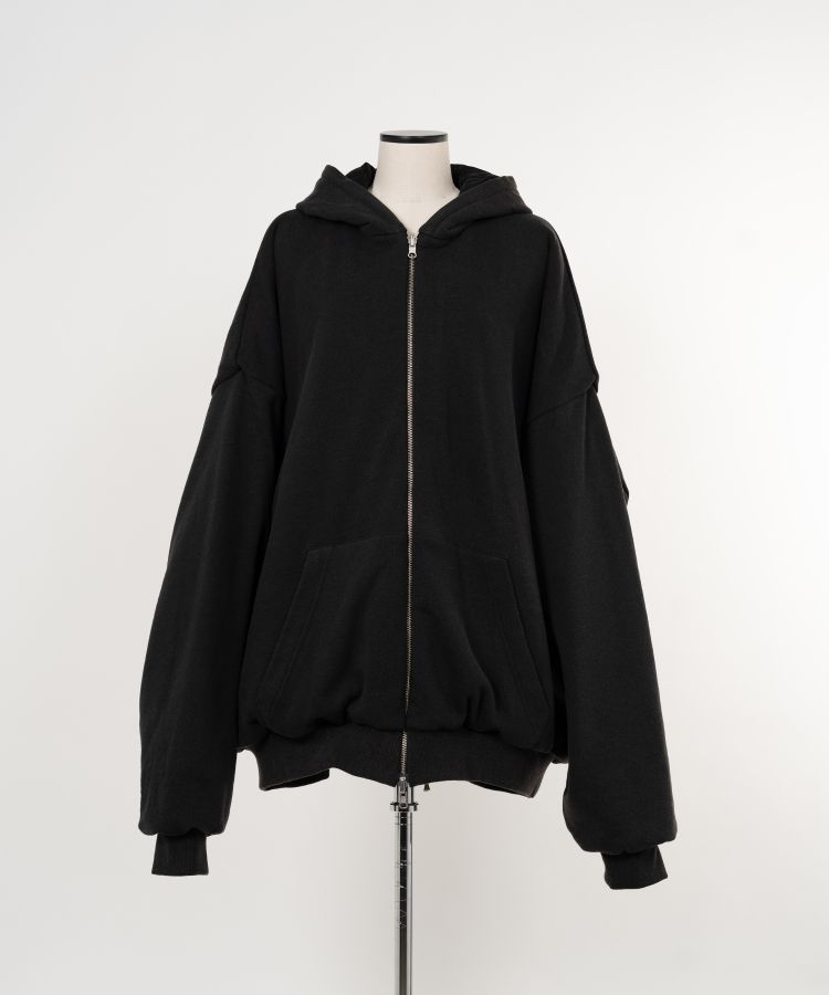 Quilted Silk Lining Hoodie