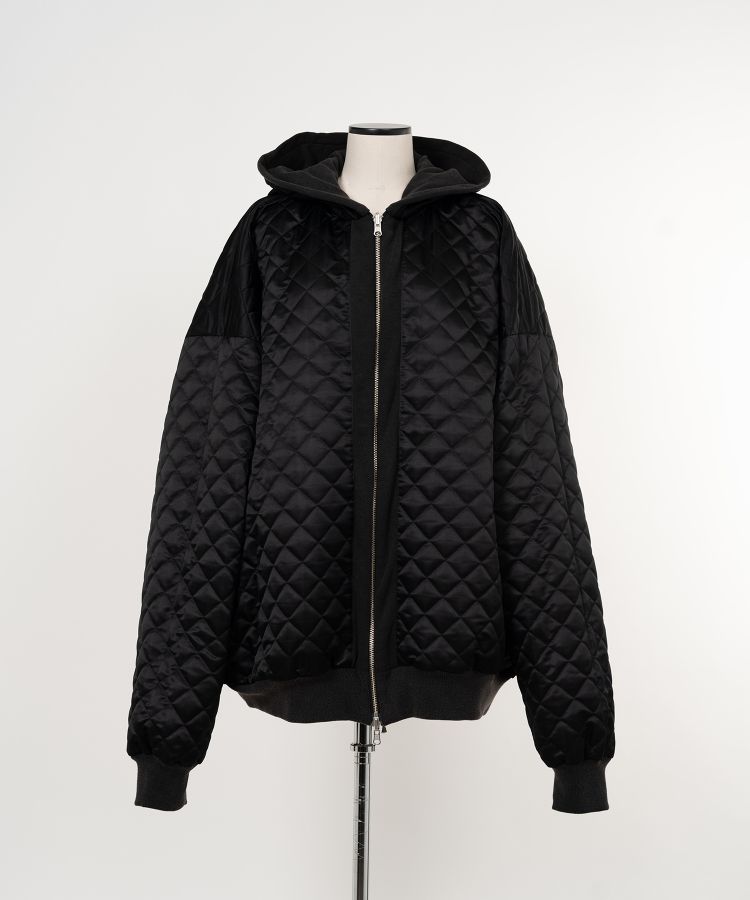 Quilted Silk Lining Hoodie