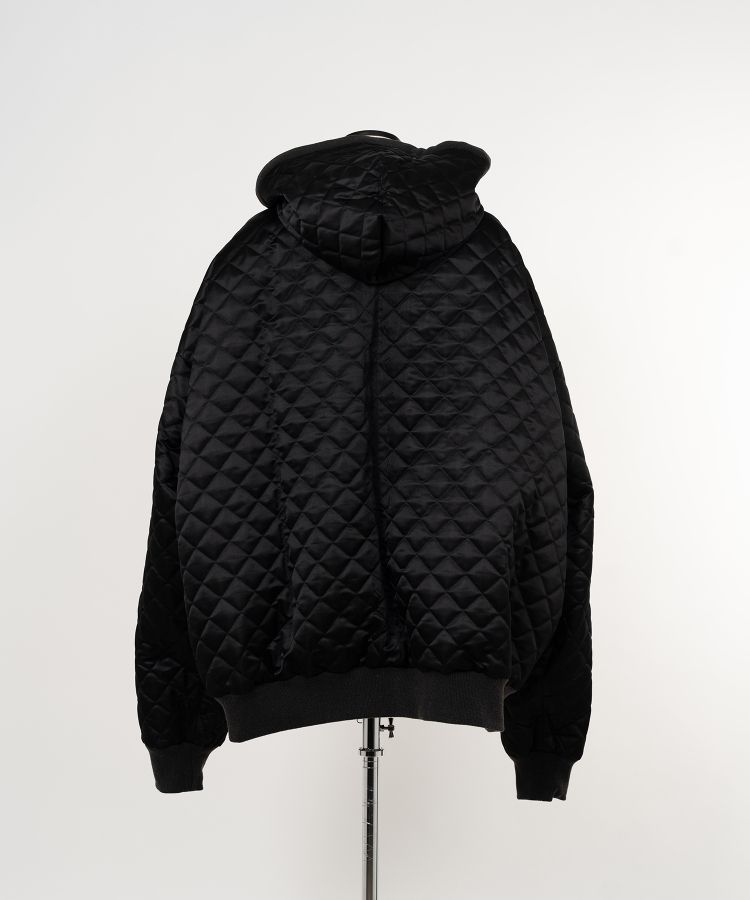 Quilted Silk Lining Hoodie