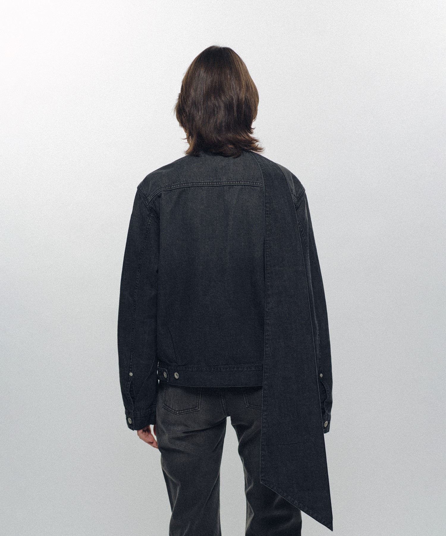 Long Collar Denim Jacket