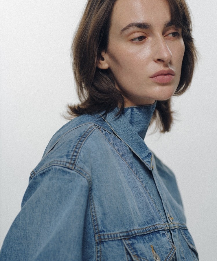 Long Collar Denim Jacket