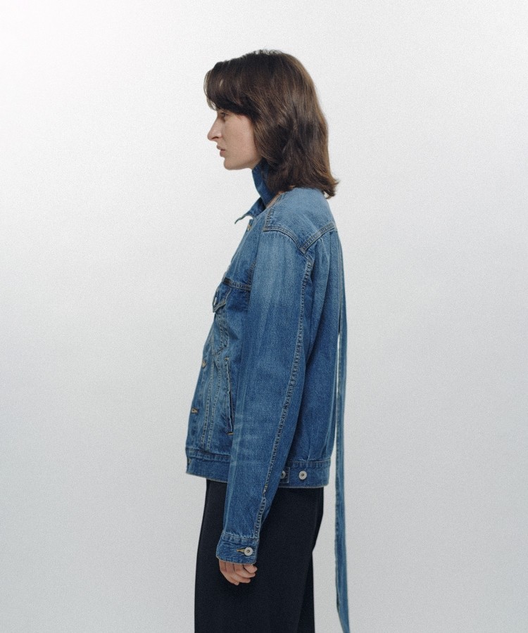 Long Collar Denim Jacket