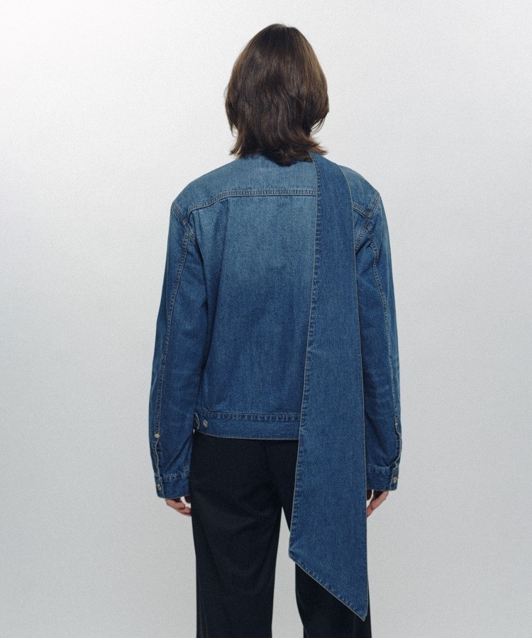 Long Collar Denim Jacket