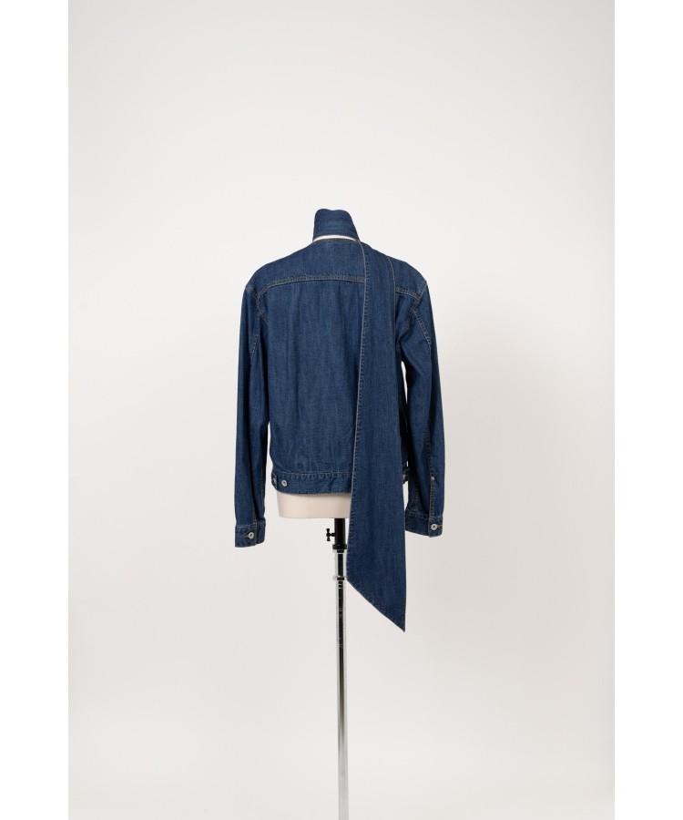 Long Collar Denim Jacket