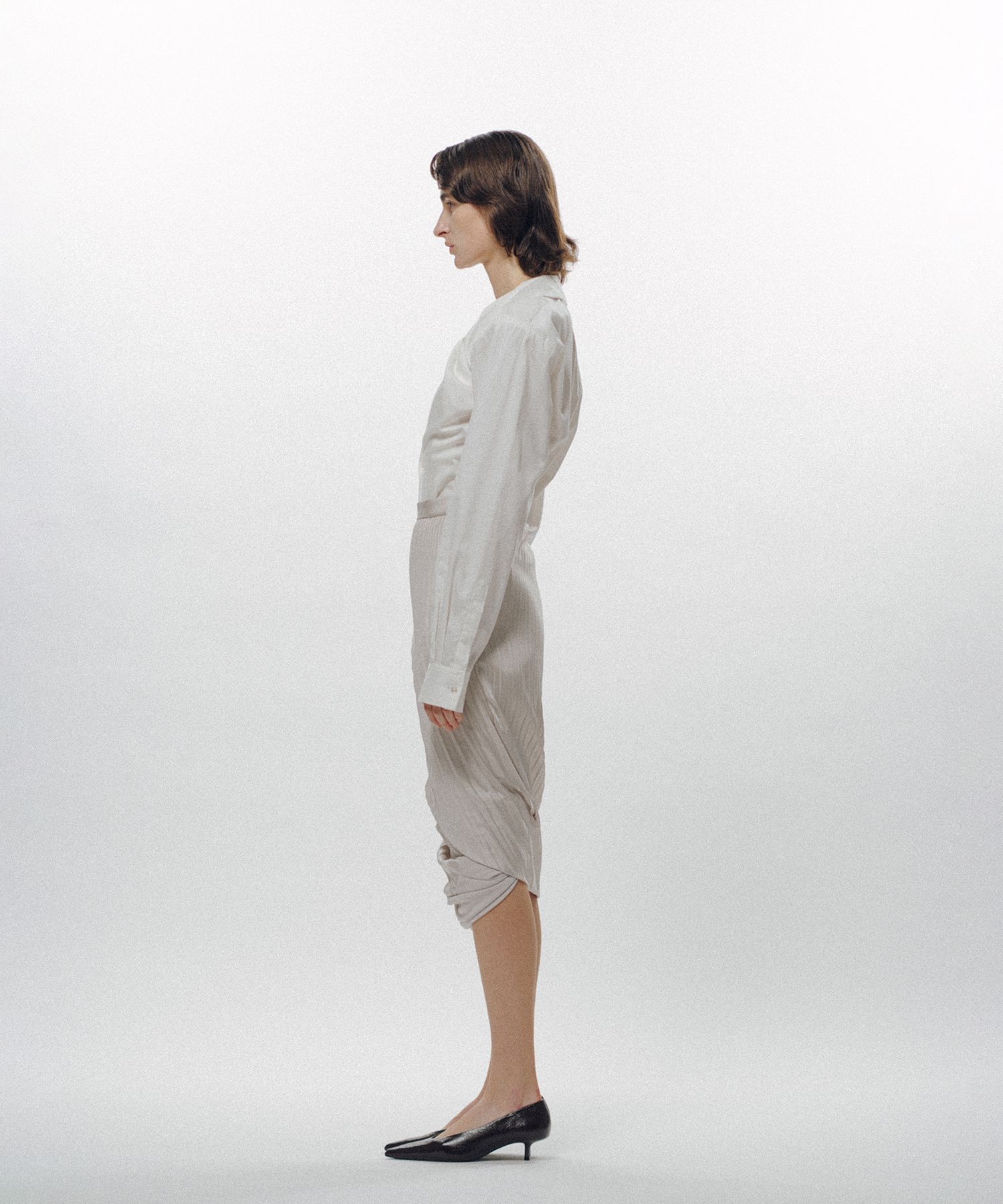 Twisted Pleated Skirt