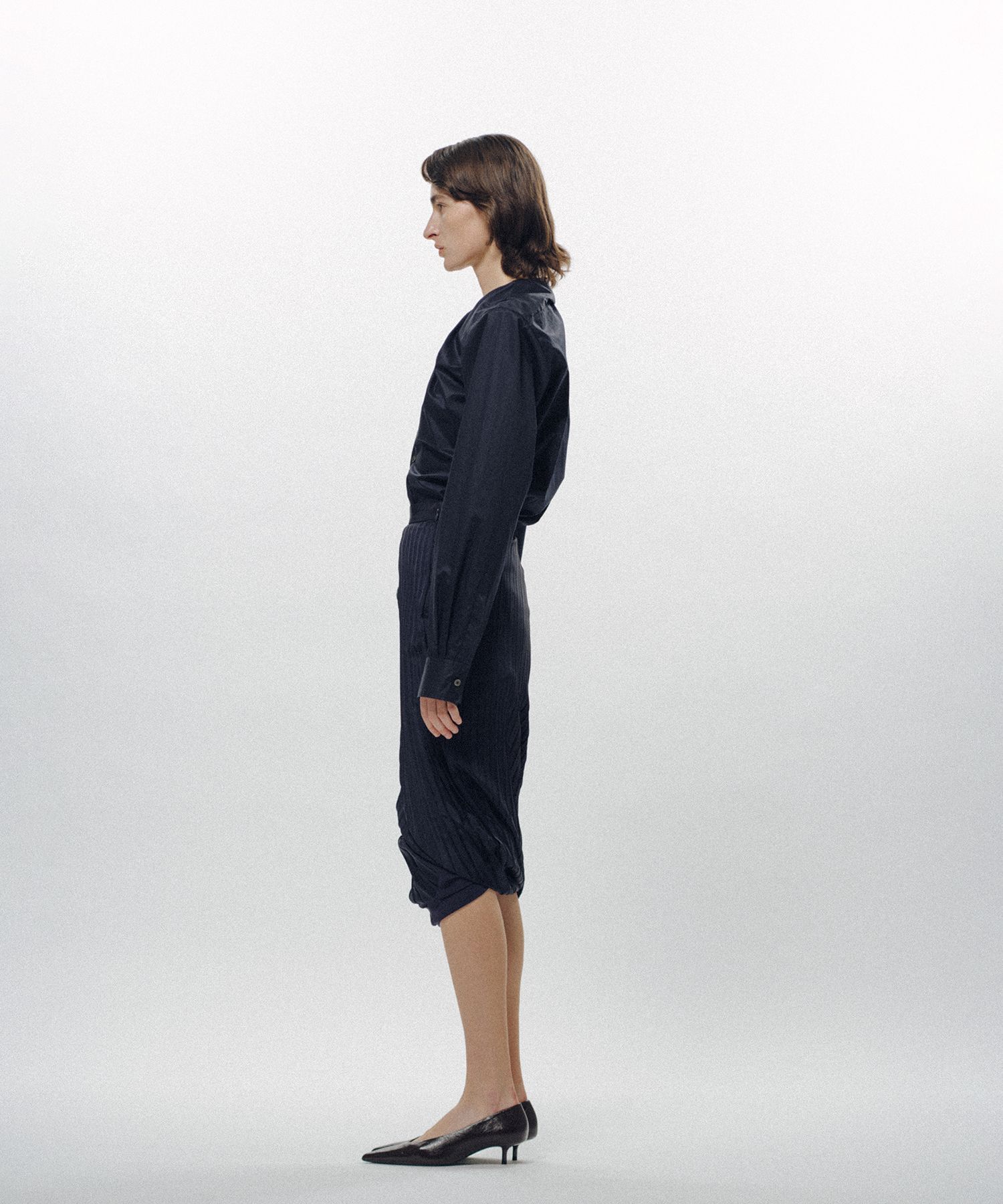 Twisted Pleated Skirt