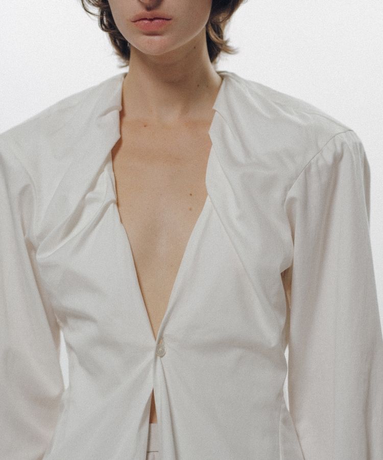 Rolled-In Collar Shirt