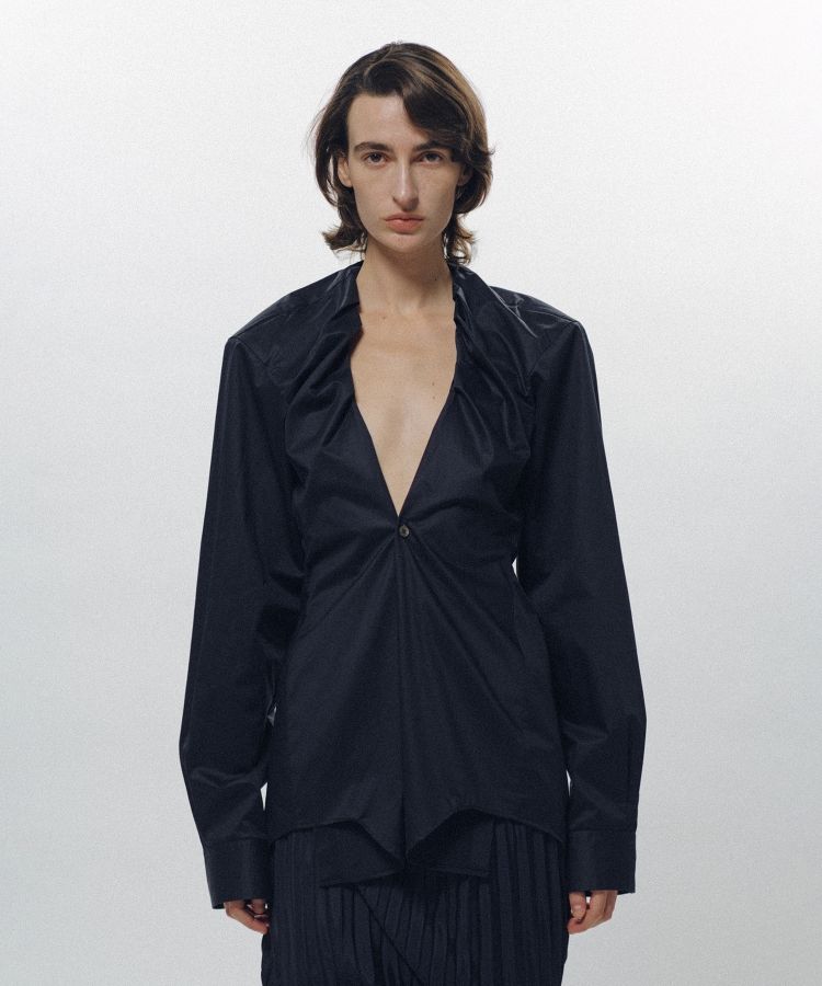 Rolled-In Collar Shirt