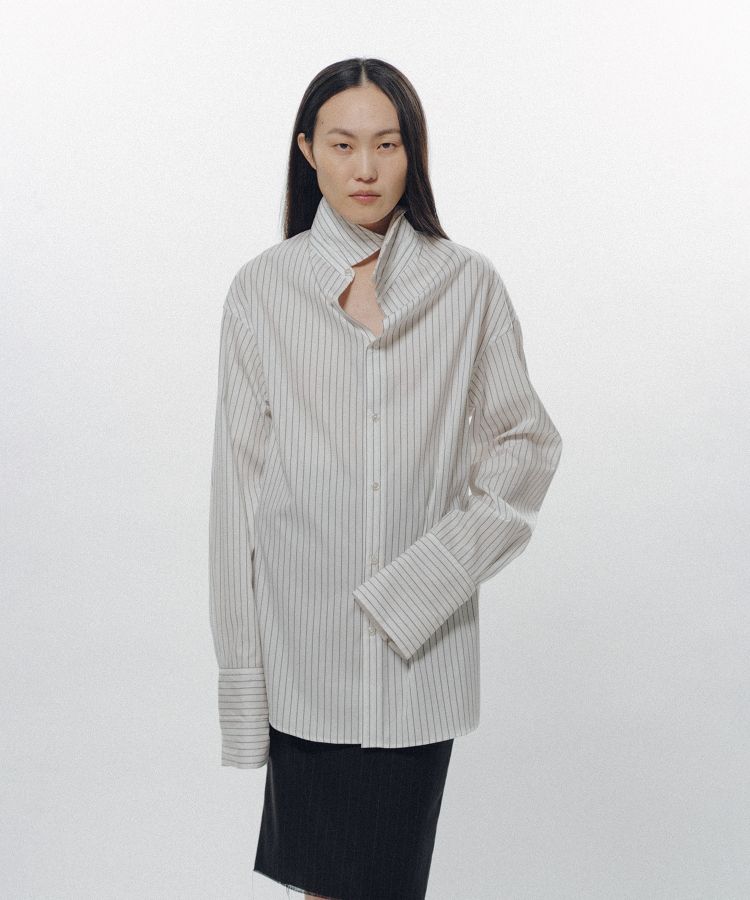 Delicate Upright Collar Shirt