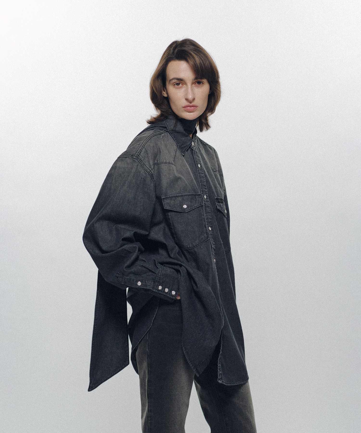 Oversized Long Collar Shirt