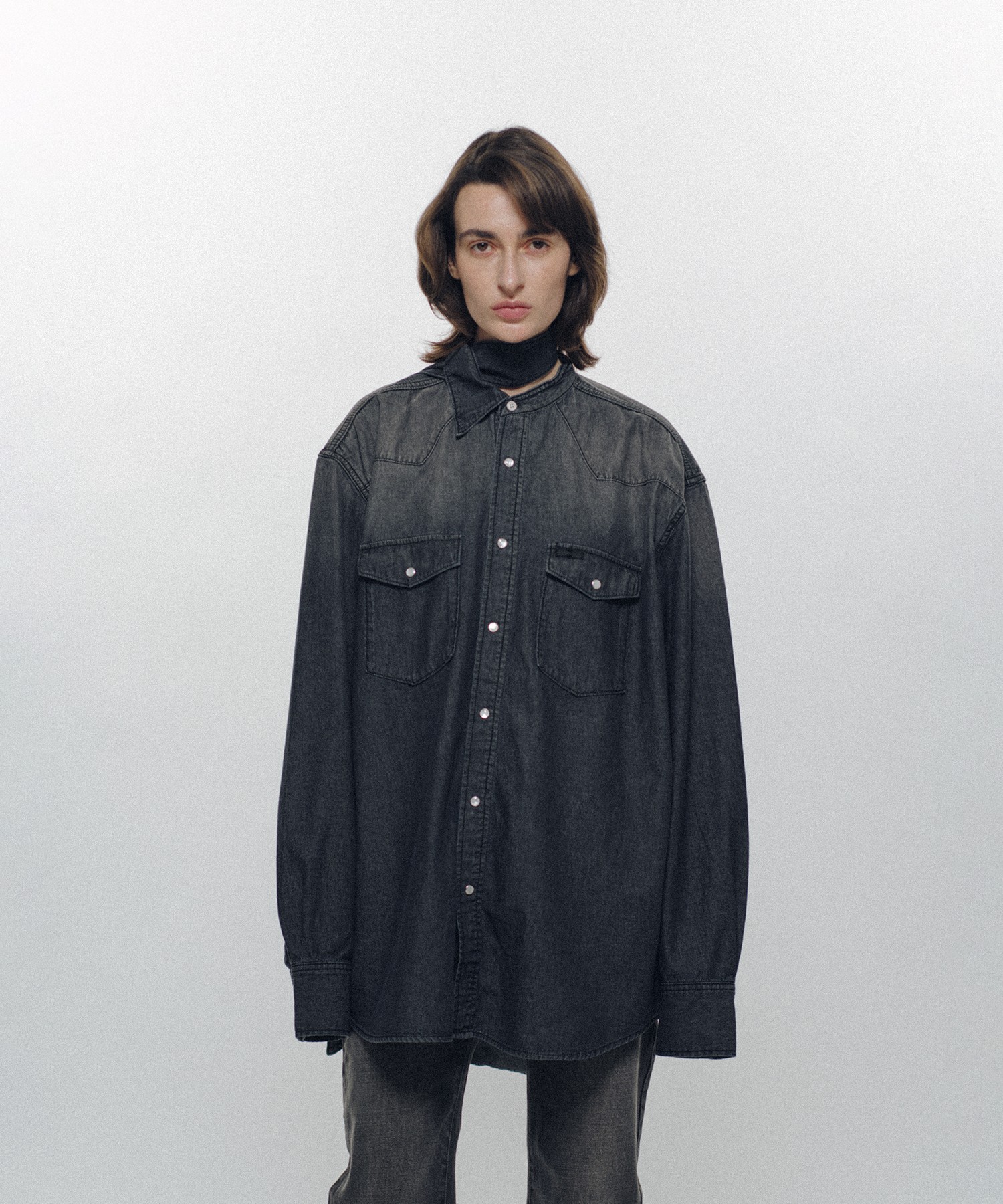 Oversized Long Collar Shirt