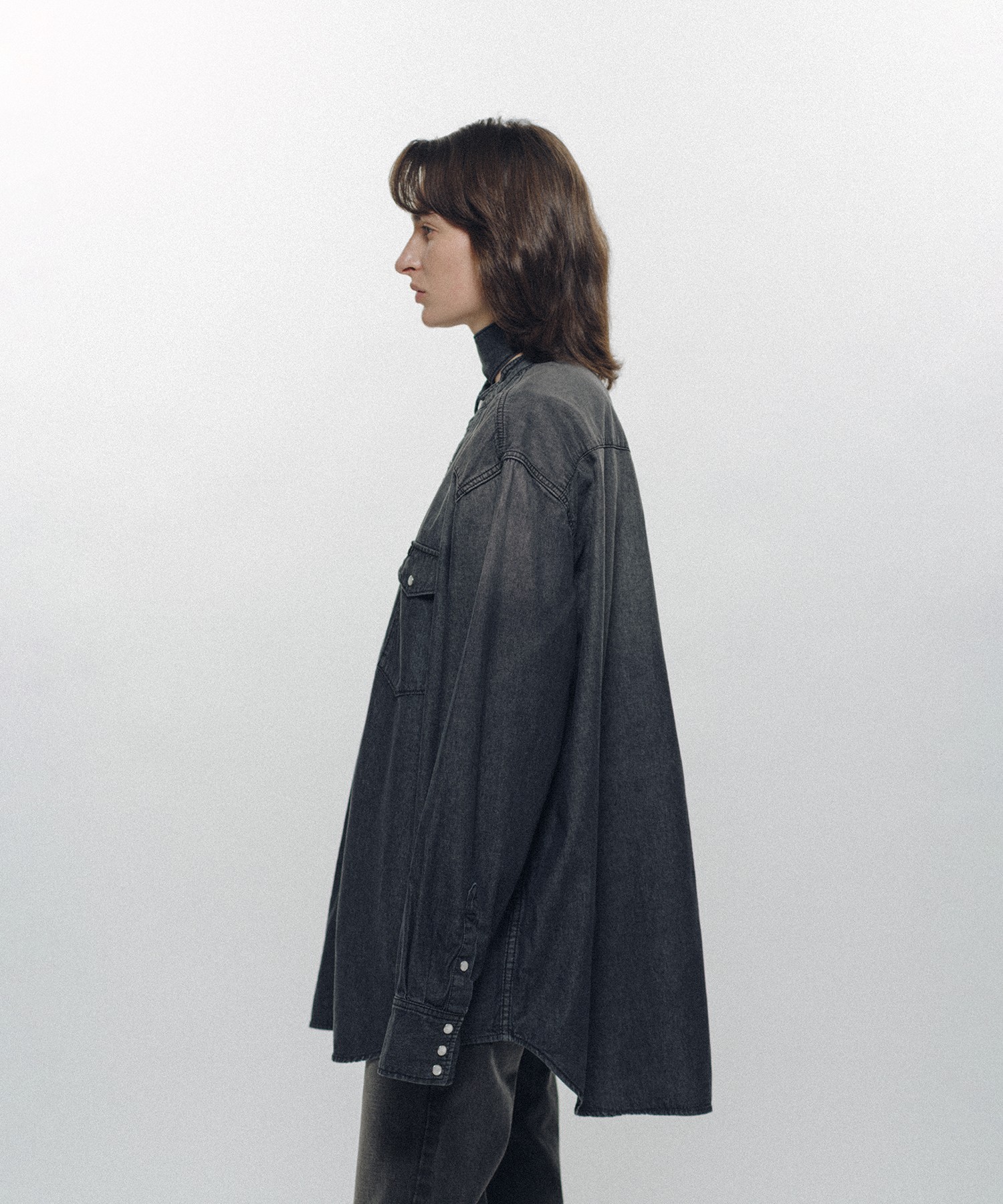 Oversized Long Collar Shirt