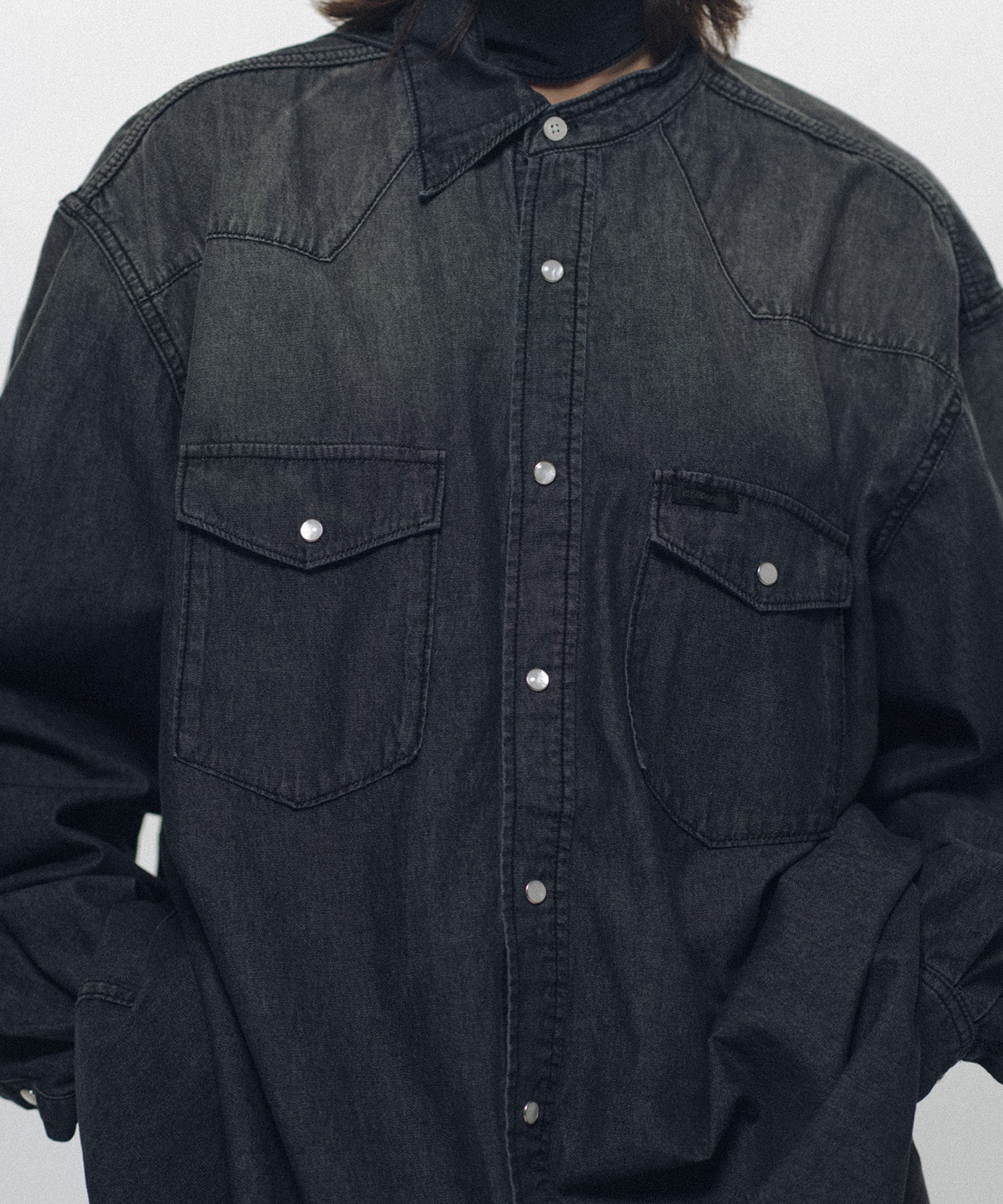 Oversized Long Collar Shirt