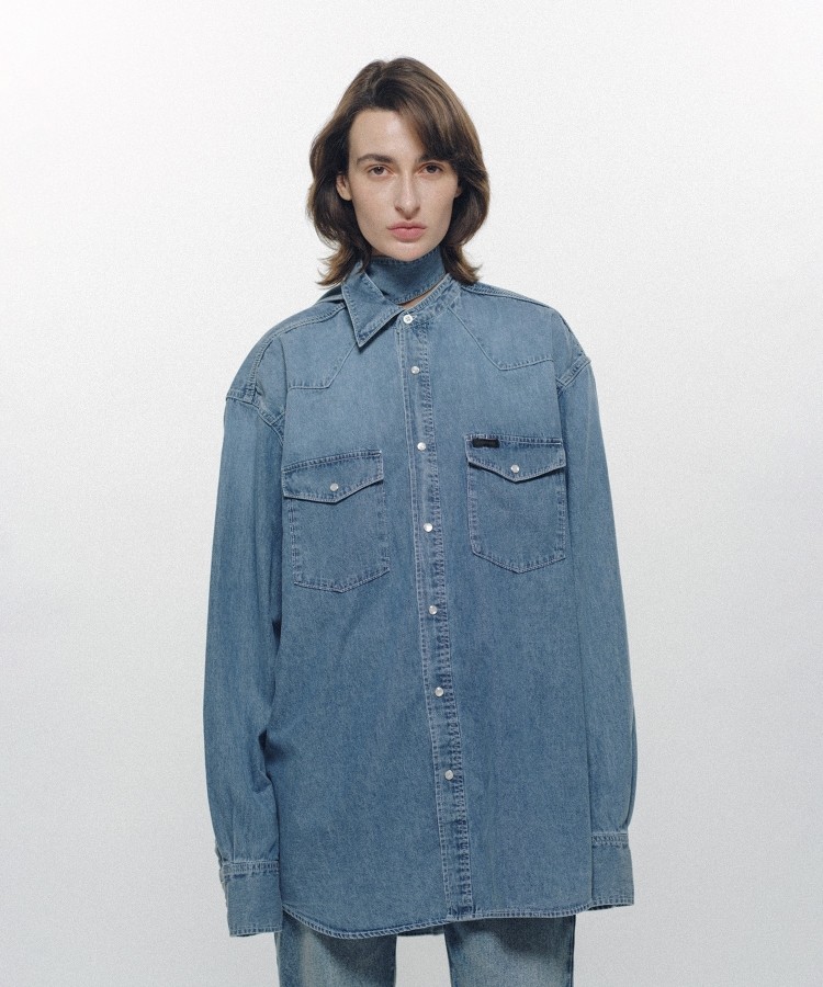 Oversized Long Collar Shirt