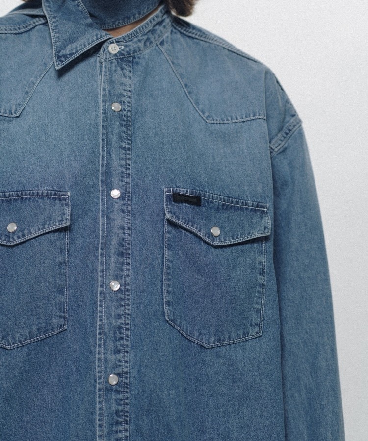 Oversized Long Collar Shirt