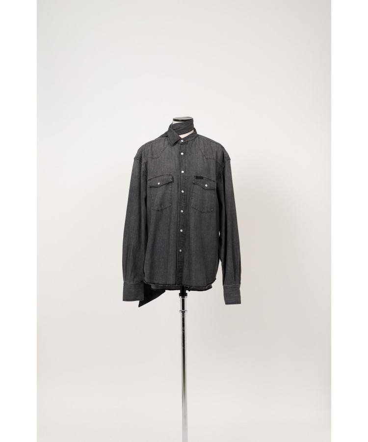 Oversized Long Collar Shirt