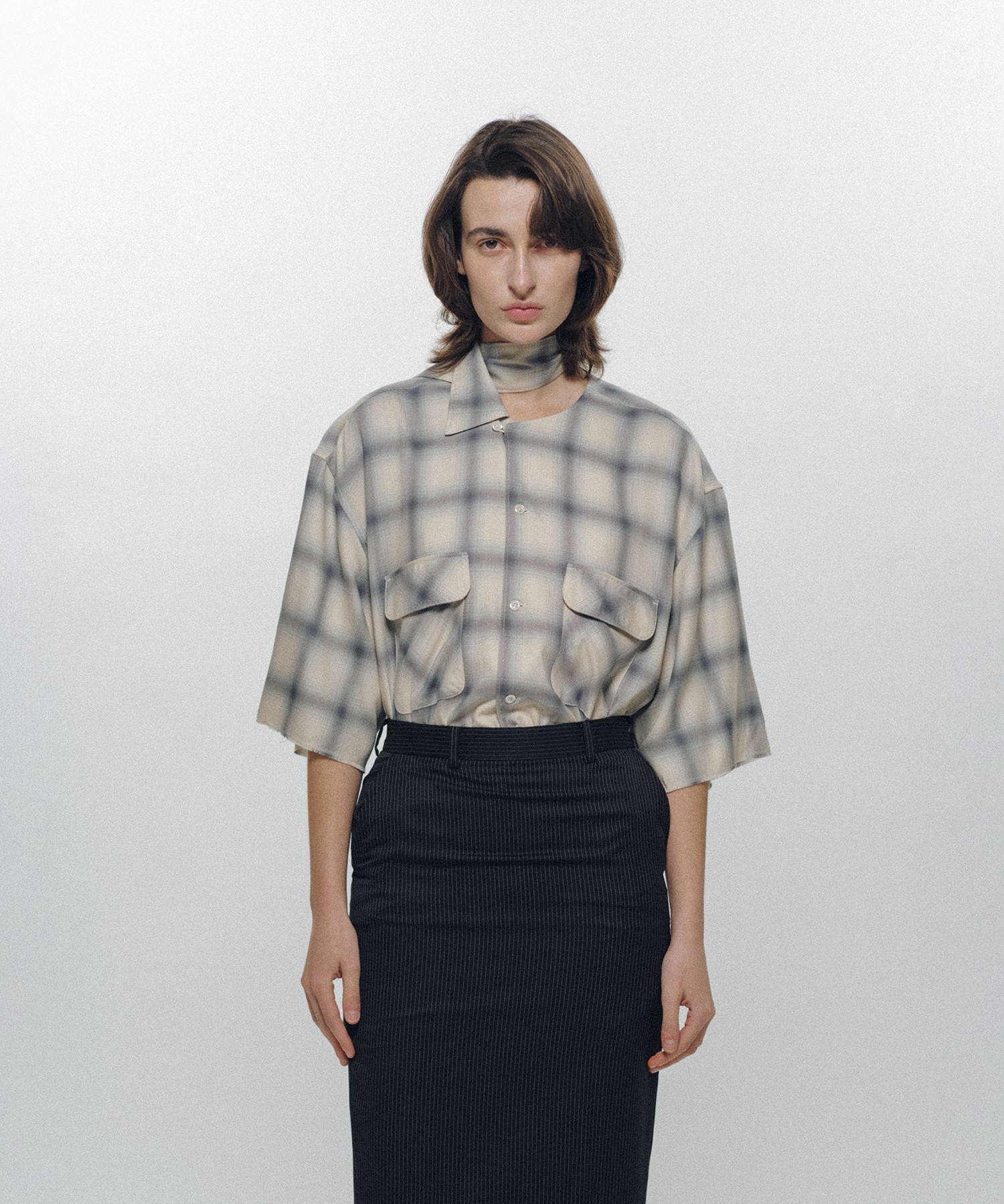 Imitation Long Collar Shirt
