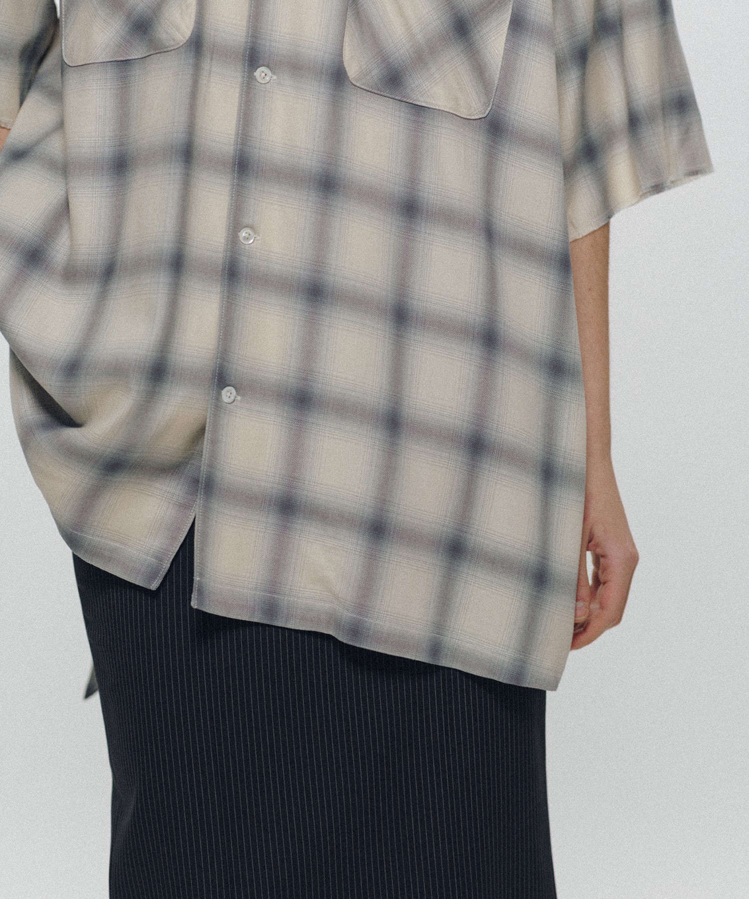 Imitation Long Collar Shirt